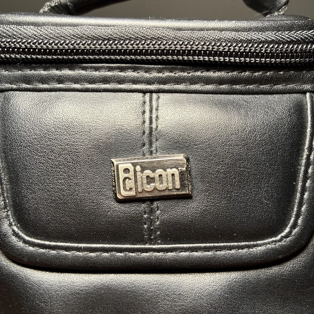 Icon Small Black Camera Storage Bag 6x5x3 Adjustable Strap